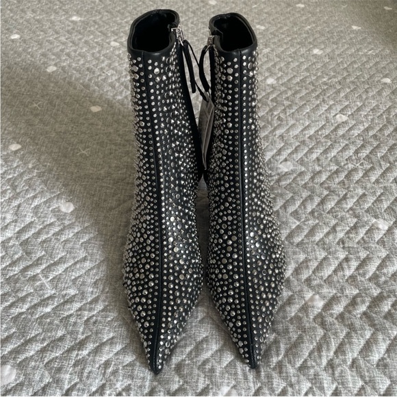 ZARA STUDDED HIGH HEEL ANKLE BOOTS size 6.5 - Picture 4 of 13